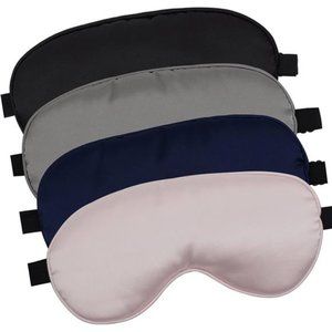 4 Pack Eye Mask for Sleeping Silky Soft Satin Blindfold Adjustable Strap Night